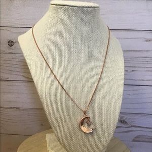 Rosegold star and moon necklace